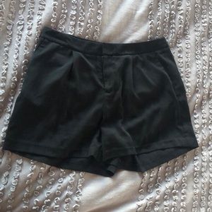 Black polyester women’s shorts